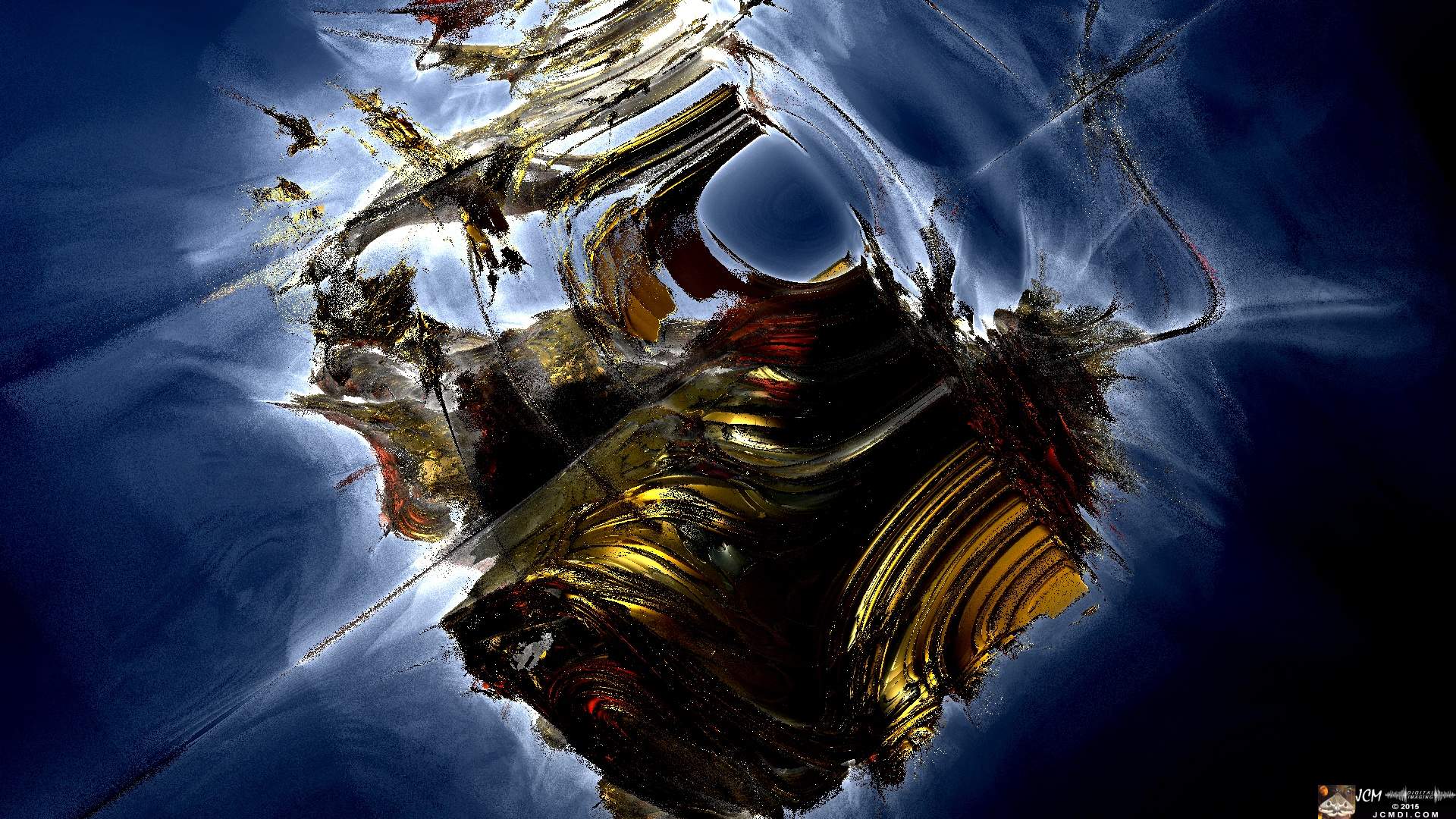 Backlit Object Aurora fractal animation still frame made in Mandelbulb 3D JCMDI.COM